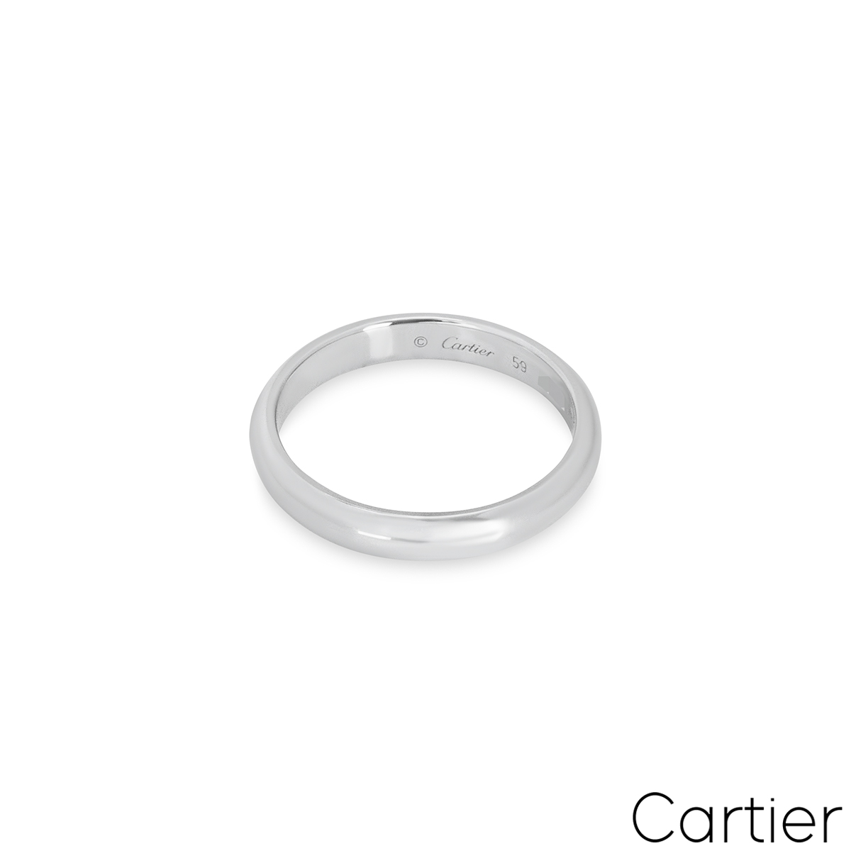 Cartier Platinum 1895 Wedding Ring B4036700